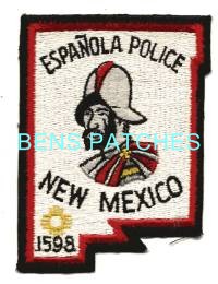 NEW MEXICO,ESPANOLA POLICE 1 STATE SHAPED_wm